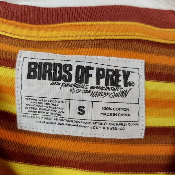 Birds Of Prey DC Harley Quinn Unisex SMALL Cotton Striped Tee Shirt HOT TOPICS - Picture 6 of 7